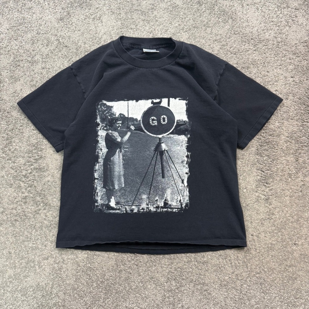 Indigo Girls Tour 2000 Vintage Band Tee Black Size Medium Y2K Concert Shirt